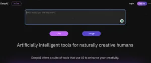 Deep AI image generation tool.