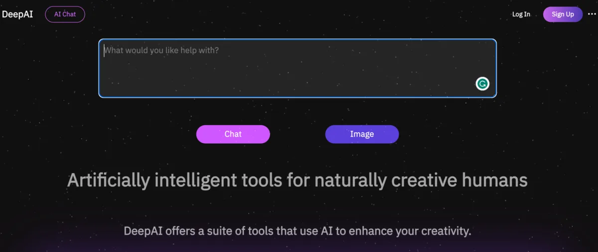 Deep AI image generation tool.