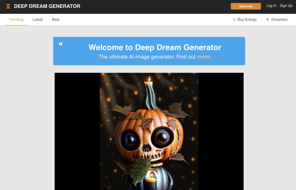 AI Image Generator  Deep Dream Generator