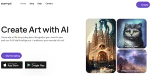 Starry AI image generator tool.