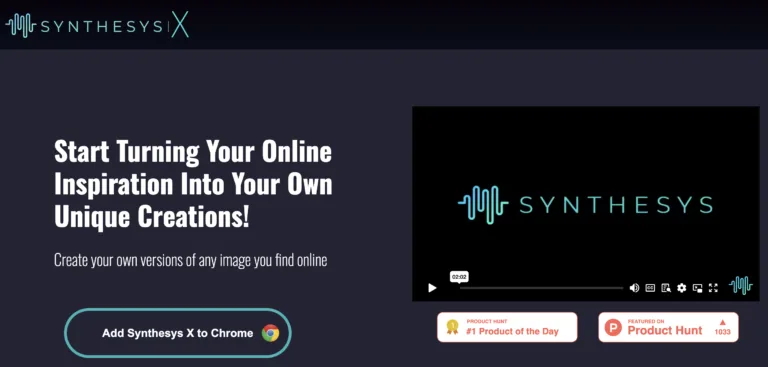 Synthesys X image generation AI tool.