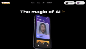 Wombo AI image generation tool.
