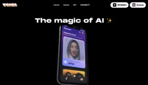 Wombo AI image generation tool.