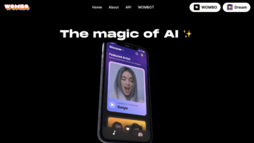 Wombo AI image generation tool.