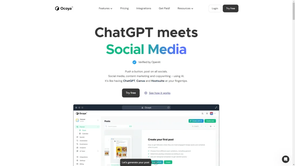 AI Tools for Marketing: Ocoya