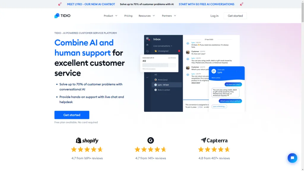 AI Tools for Marketing: Tidio