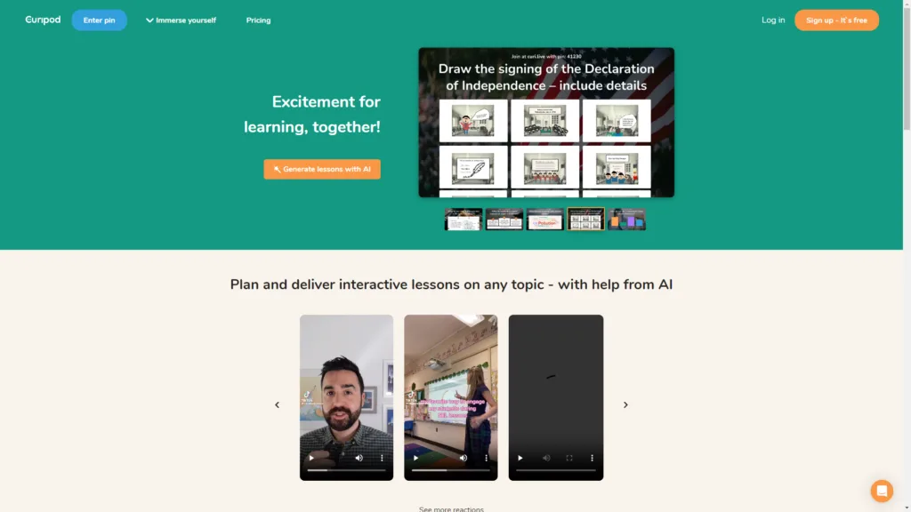 AI Tool for Teachers: Curipod AI Lesson generator