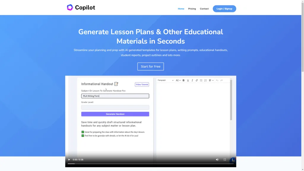 AI Tool for Teachers: Education Copilot