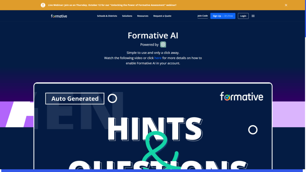 AI Tool for Teachers: Formative AI
