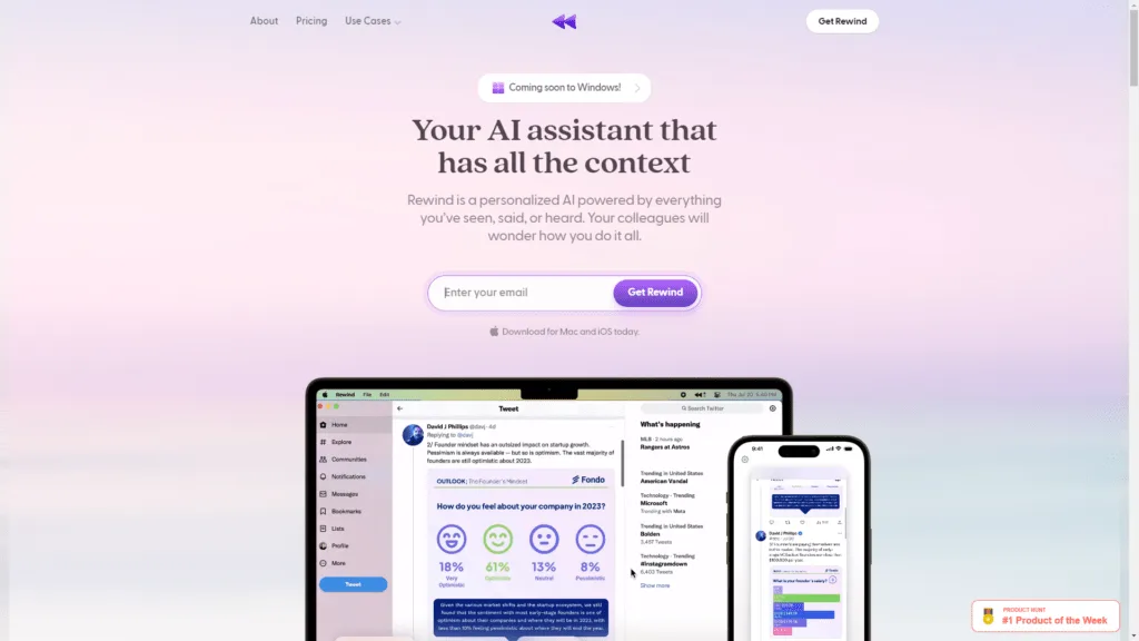 Top AI Tools for Productivity: Rewind