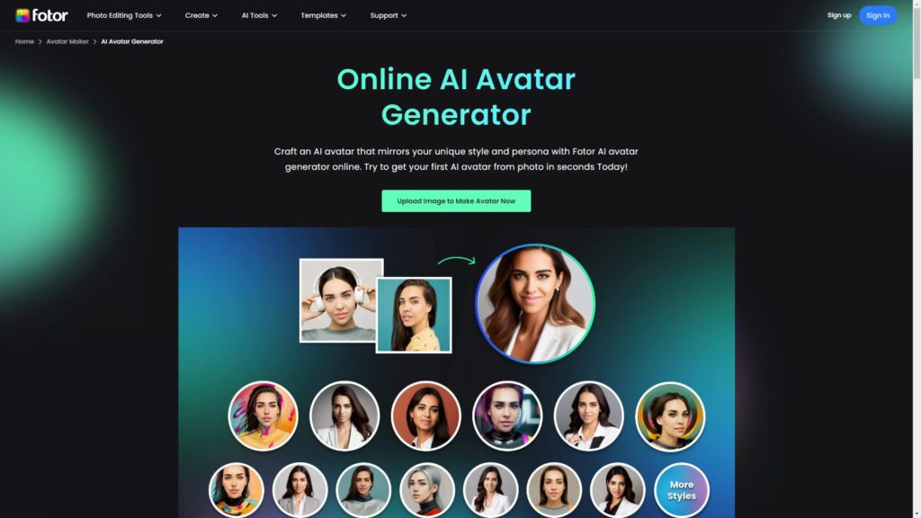 Top AI Tools For Avatars: Fotor Avatar Generator