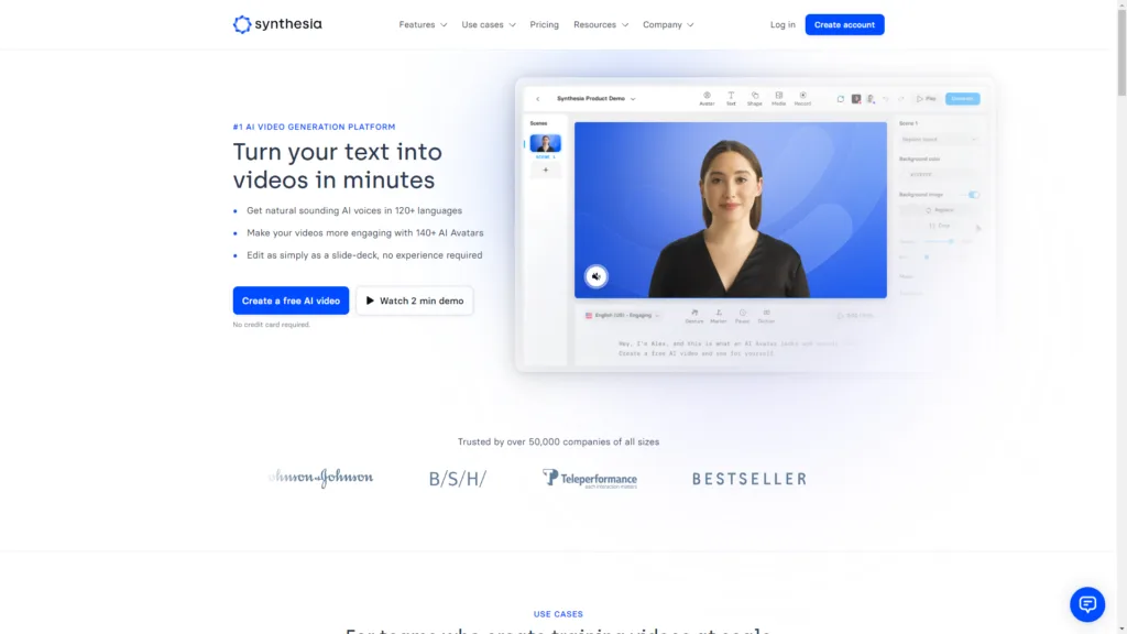 Top AI Tools for Content: Synthesia