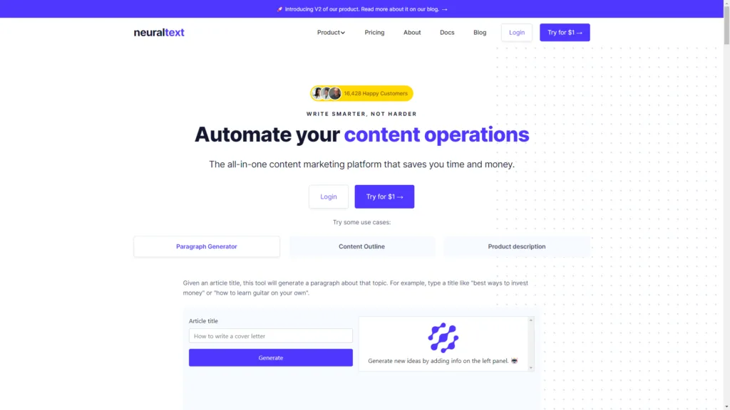 Top AI Tools for SEO: Neural Text