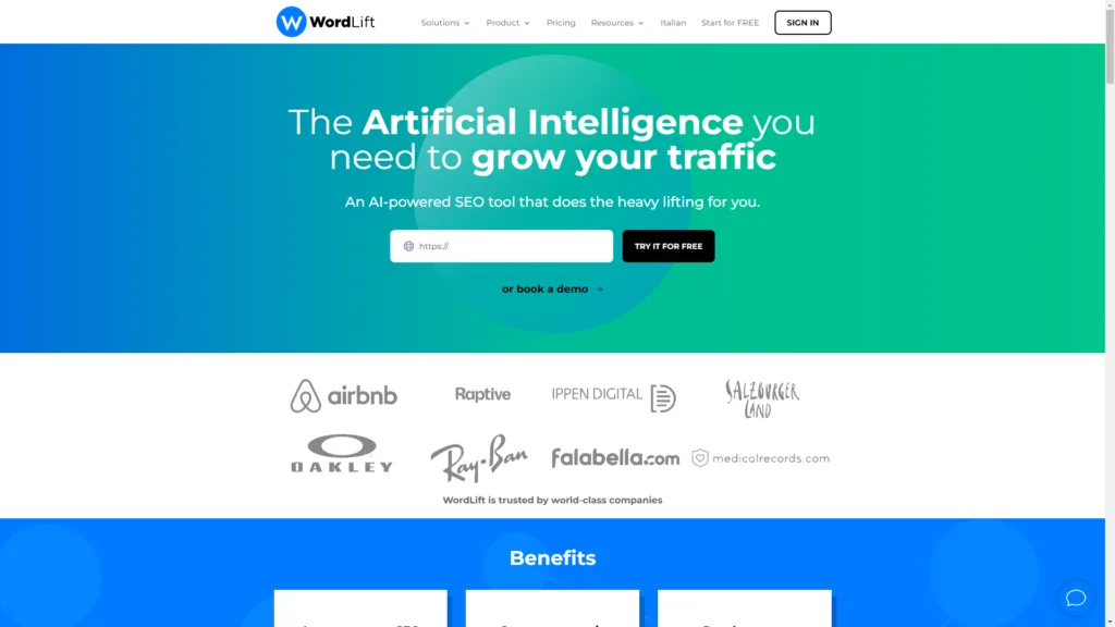 Top AI Tools for SEO: WordLift