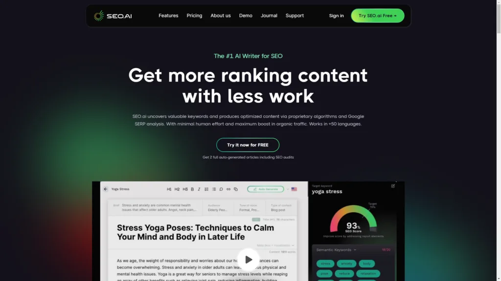 Top AI Tools for SEO: SEO.ai