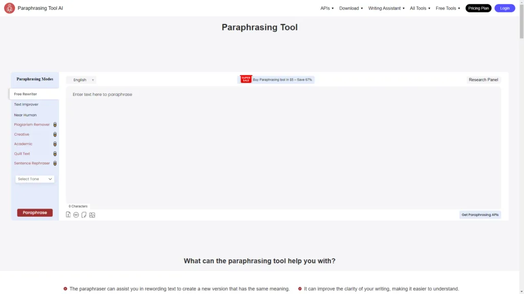 Top AI Tools for SEO: Paraphrasing Tool