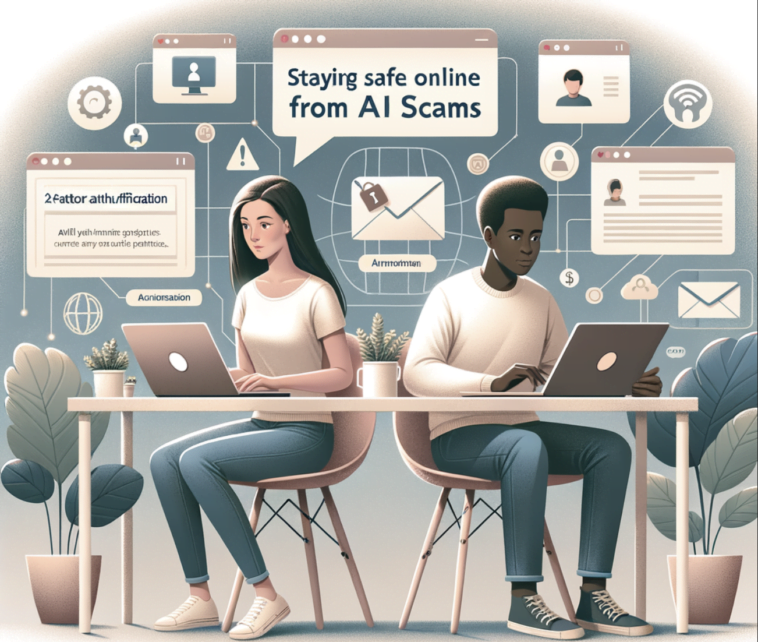 Staying safe online from AI scams.