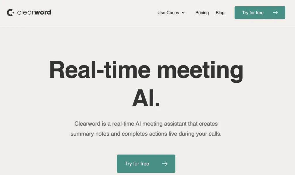 Clearword AI.