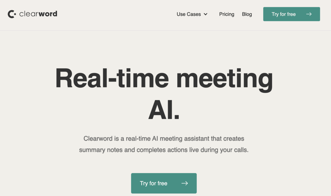 Clearword AI.