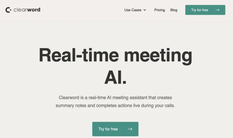 Clearword AI screenshot