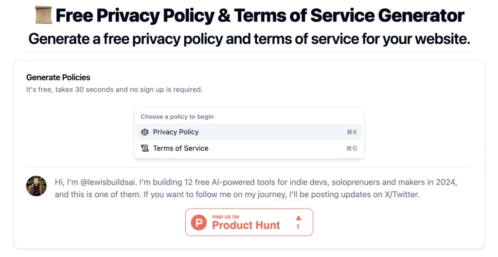 Policies by AI