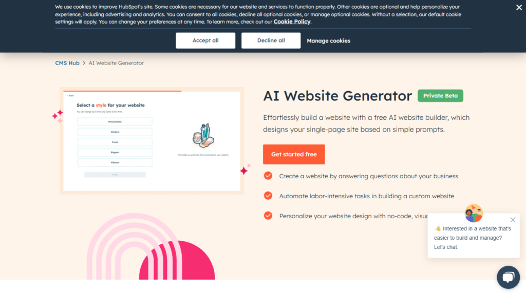 HubSpot AI Website Generator