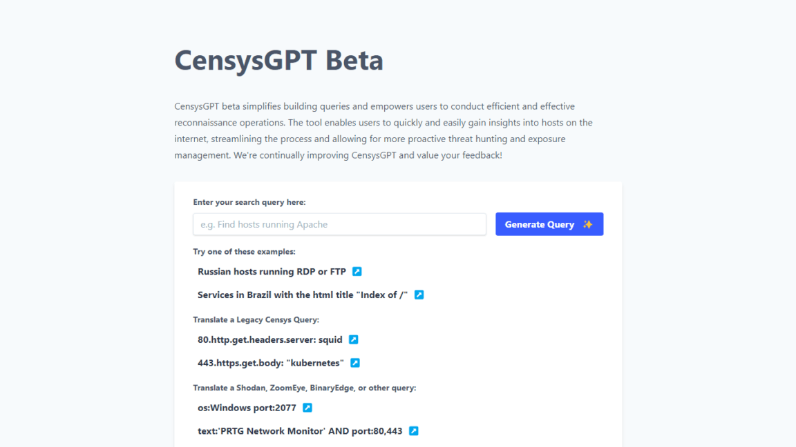 CensysGPT Beta