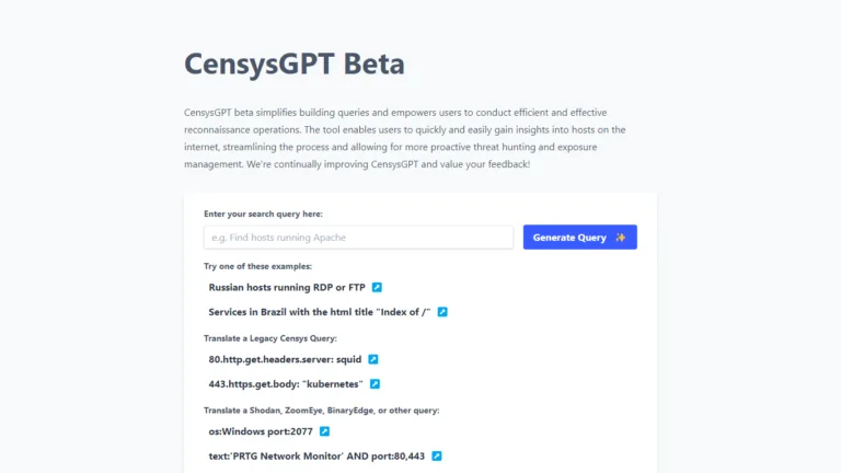 CensysGPT Beta