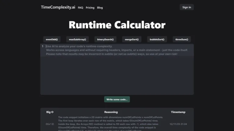 TimeComplexity.ai