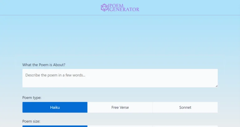 AI Poem Generator.