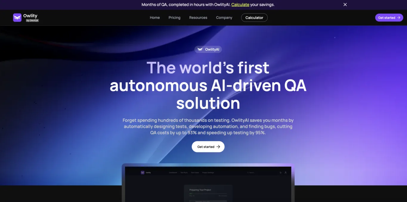 OwlityAI QA testing AI.