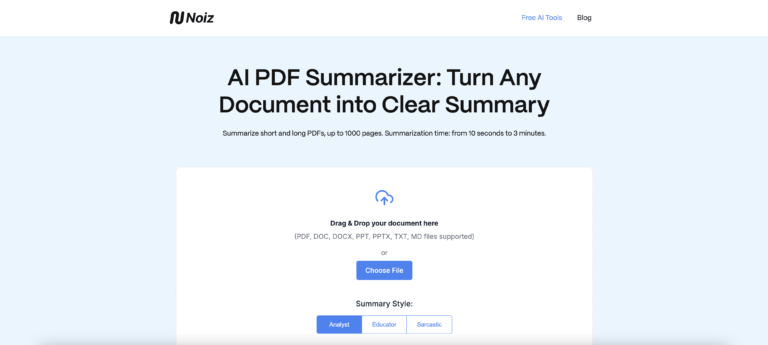 AI PDF Summarizer by Noiz