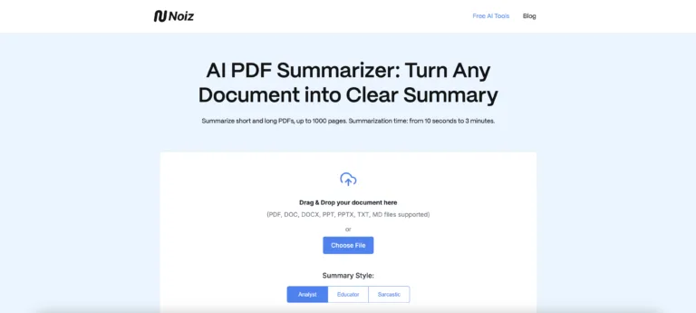 AI PDF Summarizer by Noiz