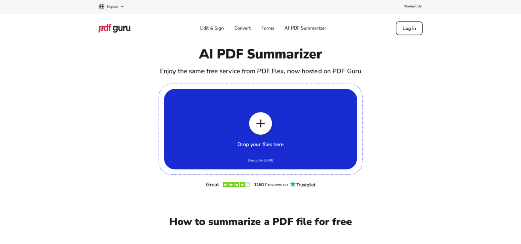 AI PDF Summarizer by PDF Guru.