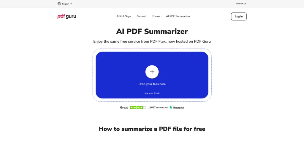 AI PDF Summarizer by PDF Guru.