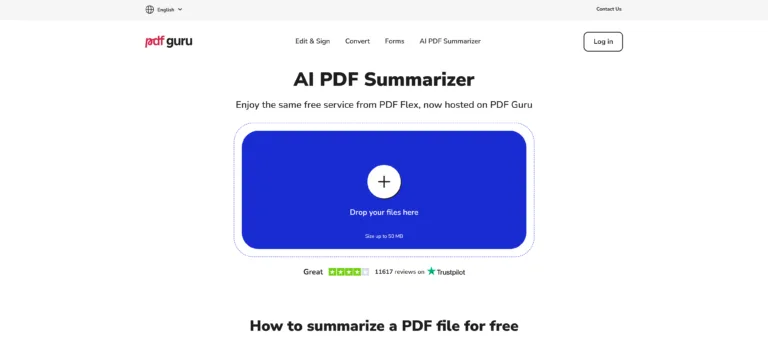AI PDF Summarizer by PDF Guru.