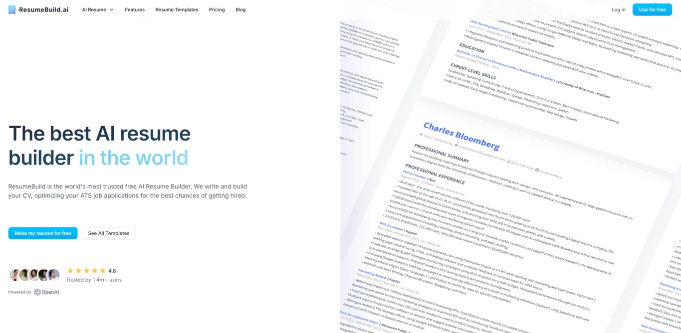 ResumeBuild AI.