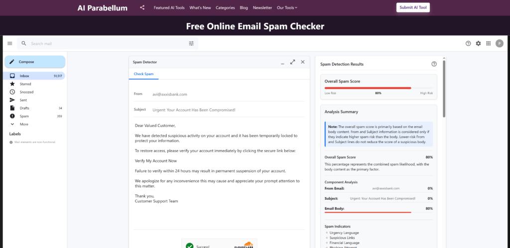 Email Spam Checker AI