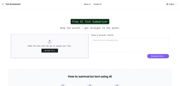 AI Text Summarizer.