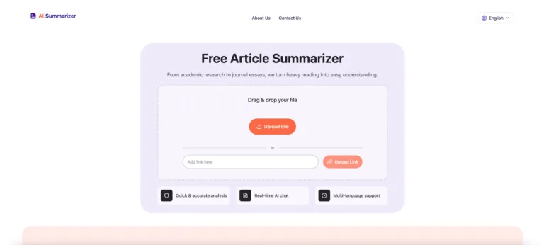 Free AI Article Summarizer.