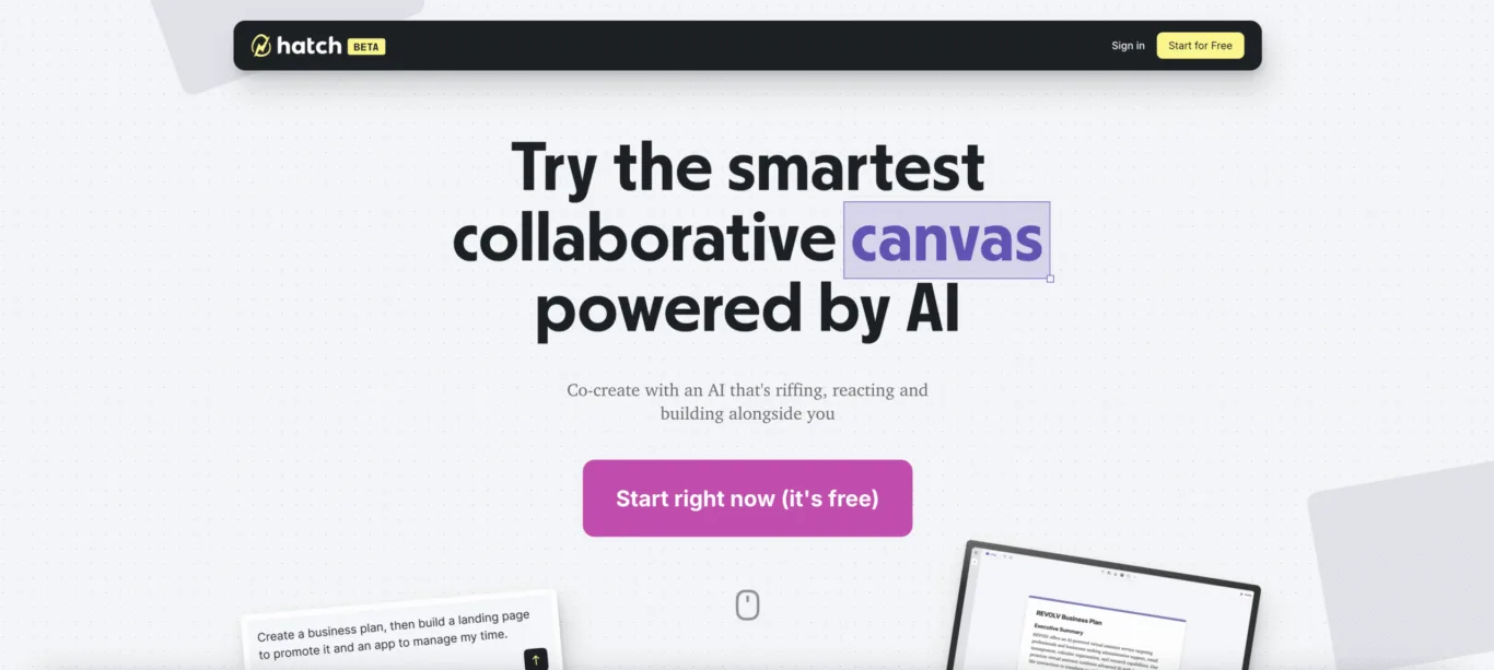 Hatch Canvas AI.