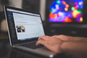 Writing blog content.