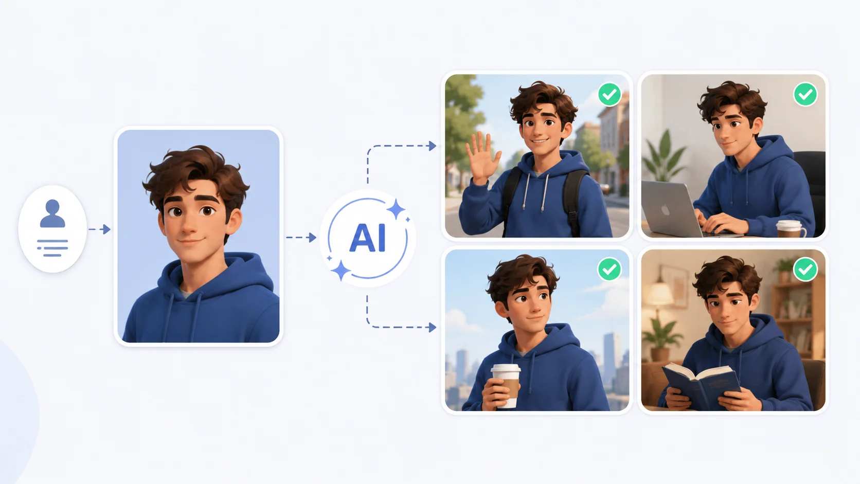 How to get consistent characters in AI images