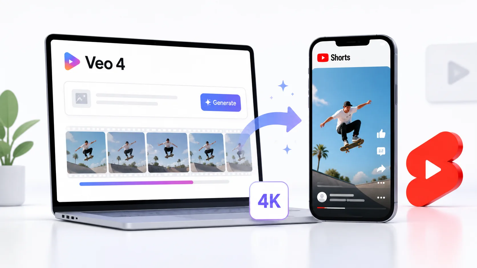 How to use Veo 4 for YouTube Shorts