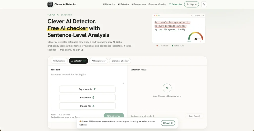 Clever AI Detector.
