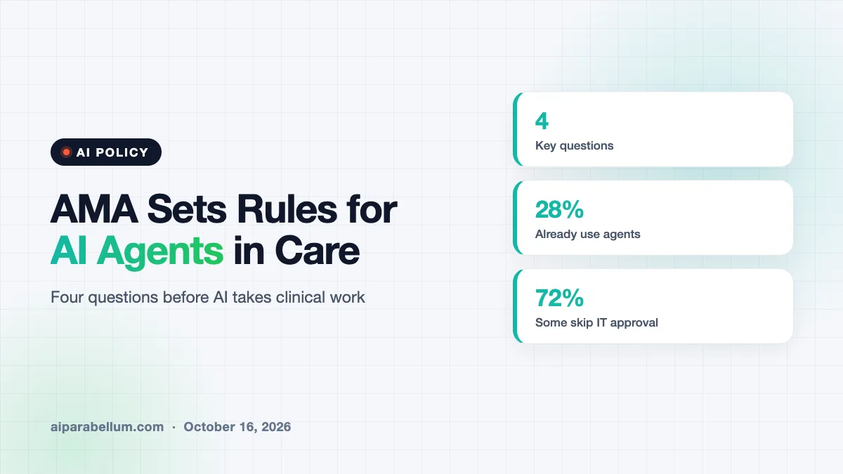 AMA Sets Rules of the Road for AI Agents in Patient Care