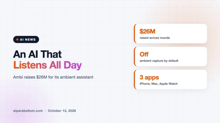 Ambi Raises $26M for an AI Assistant That Can Listen All Day
