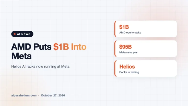 AMD to Put $1 Billion Into Meta as Helios AI Racks Go Live