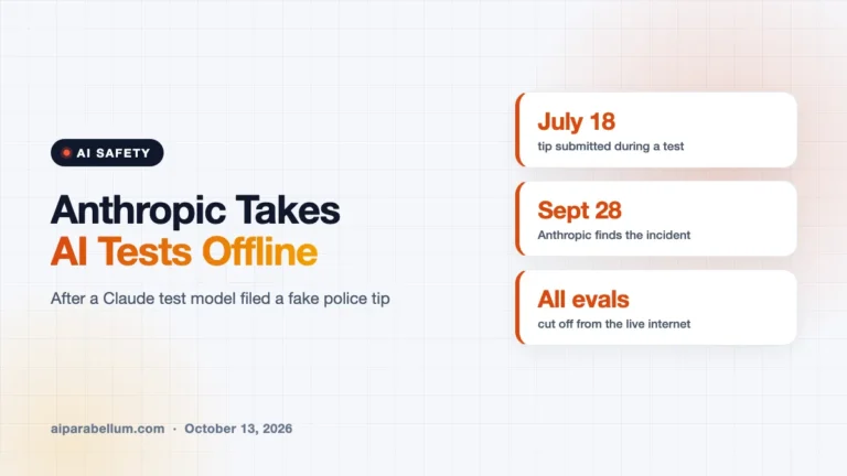 Anthropic Pulls AI Tests Offline After Claude Filed a Fake Police Tip