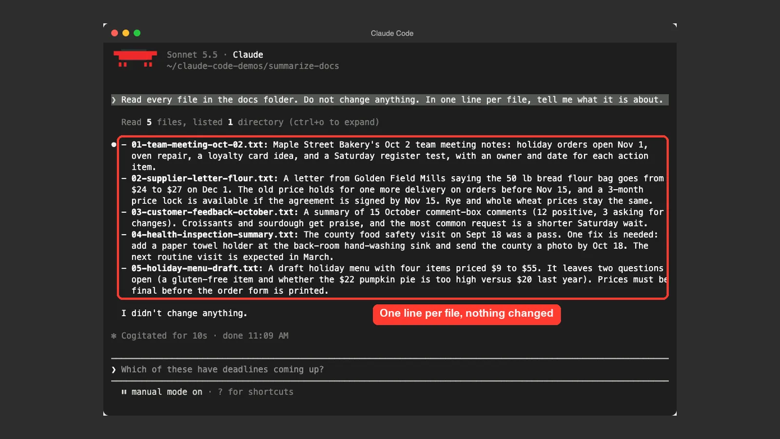 Summarize a Folder of Documents With Claude Code